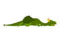 Sleeping dragon. Mythical monster asleep. Vector illustration Royalty Free Stock Photo