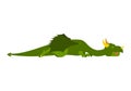 Sleeping dragon. Mythical monster asleep. Vector illustration