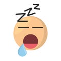 sleeping emoticon cartoon icon Royalty Free Stock Photo