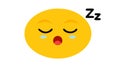 Sleeping Face Emoji Tired or Peaceful Rest Icon, vector design Generative AI Royalty Free Stock Photo