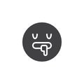 Sleeping Face emoji vector icon