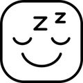 Sleeping Face Vector Icon Royalty Free Stock Photo