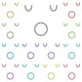 Sleeping, face multi color icon. Simple thin line, outline vector of emotion icons for ui and ux, website or mobile application Royalty Free Stock Photo