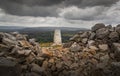 The Sleeping Giant`s trig point Royalty Free Stock Photo