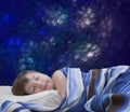 Sleeping girl on abstract background Royalty Free Stock Photo