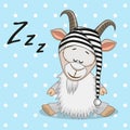 Sleeping goat Royalty Free Stock Photo