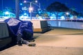 Sleeping Homeless Men