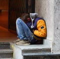 The sleeping homeless