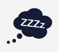 Sleeping icon illustrated