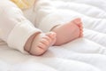 Sleeping innocence Closeup of a babys feet in restful slumber Royalty Free Stock Photo