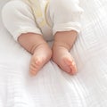 Sleeping innocence Closeup of a babys feet in restful slumber