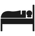 Sleeping Isolated Vector Icon use for Travel and Tour Projects Royalty Free Stock Photo