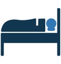 Sleeping Isolated Vector Icon use for Travel and Tour Projects Royalty Free Stock Photo