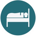 Sleeping Isolated Vector Icon use for Travel and Tour Projects Royalty Free Stock Photo