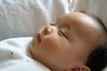 Sleeping Japanese baby boy Royalty Free Stock Photo