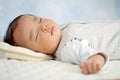 Sleeping Japanese baby boy Royalty Free Stock Photo