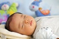 Sleeping Japanese baby boy Royalty Free Stock Photo