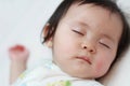 Sleeping Japanese baby girl Royalty Free Stock Photo