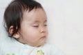 Sleeping Japanese baby girl Royalty Free Stock Photo