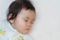 Sleeping Japanese baby girl Royalty Free Stock Photo