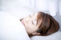 Sleeping Japanese woman Royalty Free Stock Photo