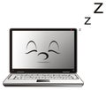 Sleeping laptop and letters