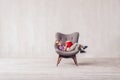 Sleeping little child with popcorn Royalty Free Stock Photo