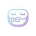 Sleeping mask and earplugs gradient linear vector icon