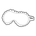 Sleeping mask icon, outline style