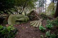 Sleeping nature lady in Beacon Hill Park Royalty Free Stock Photo