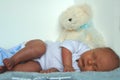 Sleeping newborn baby Royalty Free Stock Photo