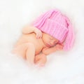 Sleeping newborn baby. Birth concept. Royalty Free Stock Photo