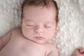 Sleeping Newborn Baby Boy Royalty Free Stock Photo