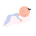 Sleeping newborn baby. Child napping. Little toddler rest Royalty Free Stock Photo