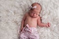 Sleeping Newborn Baby Girl