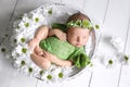 Sleeping newborn baby.Infant baby. Happy pregnancy and childbirth.