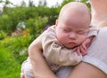 Sleeping newborn baby