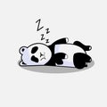 Sleeping panda vector illustration cute Royalty Free Stock Photo