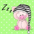 Sleeping pig Royalty Free Stock Photo