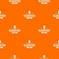 Sleeping pill pattern vector orange