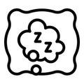 Sleeping pillow icon outline vector. Sleep insomnia