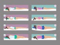 Sleeping poses. Bad and correct anatomy for laying on couch body position on mattress medical infographics recent vector