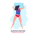 Sleeping position image Royalty Free Stock Photo