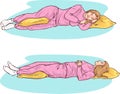 Sleeping positions Royalty Free Stock Photo