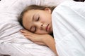 Sleeping preteen girl Royalty Free Stock Photo