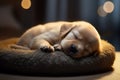 Sleeping puppy, AI generated