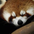Sleeping Red Panda Royalty Free Stock Photo