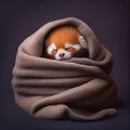 Sleeping Red Panda baby animal Royalty Free Stock Photo