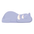 Sleeping rhino icon, cartoon style