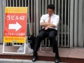 Sleeping salaryman